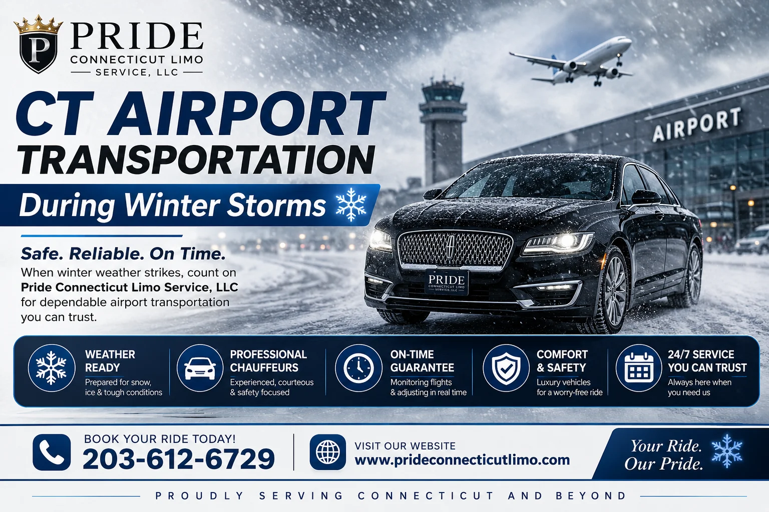 winter airport transportation CT